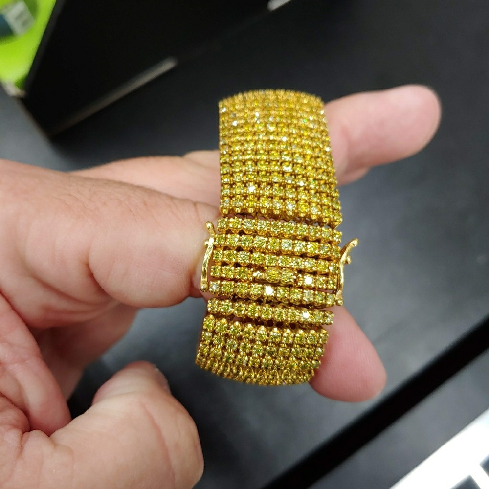 Tweety bird diamond bracelet .